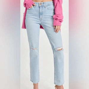 AYR The Sugar Straight Leg Jeans Light Blue Size 27 Short